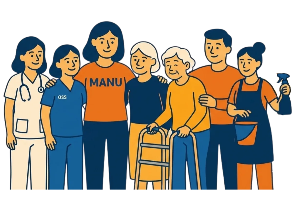 Il team di Assistenza 24H di Manu al completo